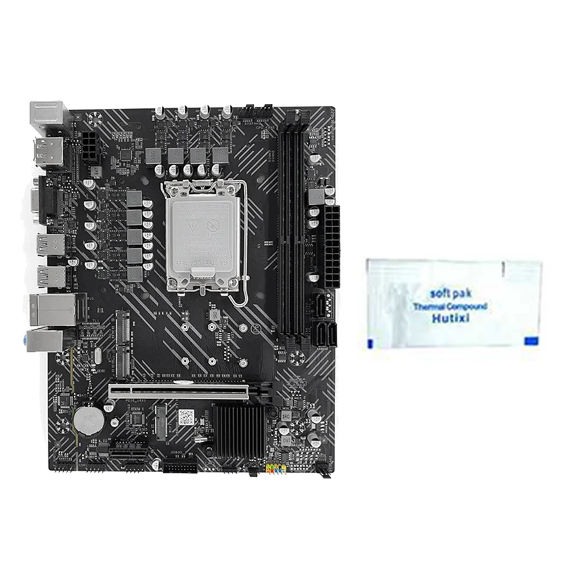 

B660 Motherboard+Thermal Grease Part Support 12Th/13Th CPU LGA1700 2XDDR4 RAM Slot HD+DP+VGA PCIE 16X SATA3.0 Motherboard