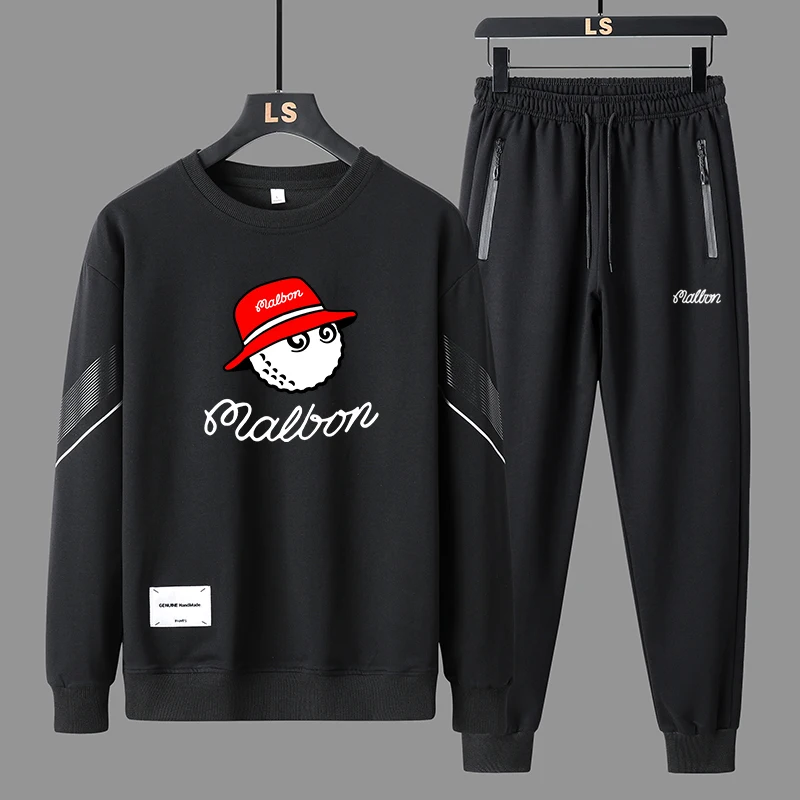 Men's Golf Leisure Sports Set Men's Sweater Set Youth Sports Set Plus Size Long Sleeve Set fashion Chaopai Jogging casual suit