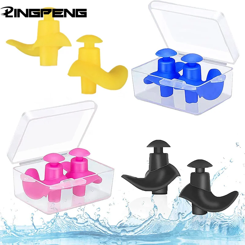 

Swimming Ear Plugs for AdultsReusable Silicone Waterproof Earplugs Showering Bathing Surfing Snorkeling Other Water Sports