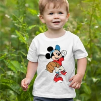 harajuku style disney mickey mouse sports collection creative print kids crew neck t shirt casual high quality short sleeve top