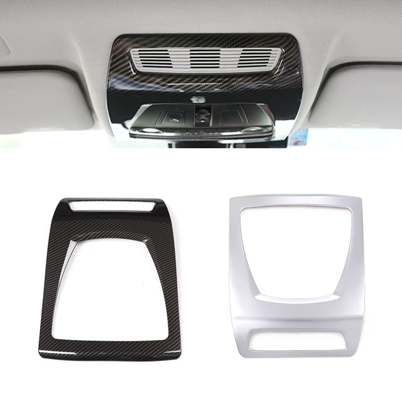 

For BMW X3 F25 X4 F26 2014 2015 2016 2017 ABS Chrome / Carbon Fiber Texture Reading Light Frame Cover Decorative Trim