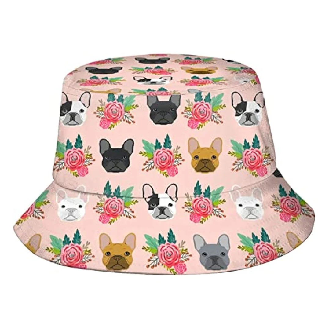 

Dog Flower Dachshund Daschund Bucket Hat Sun Beach Packable Fisherman Cap for Women Men Summer Outdoor Hiking
