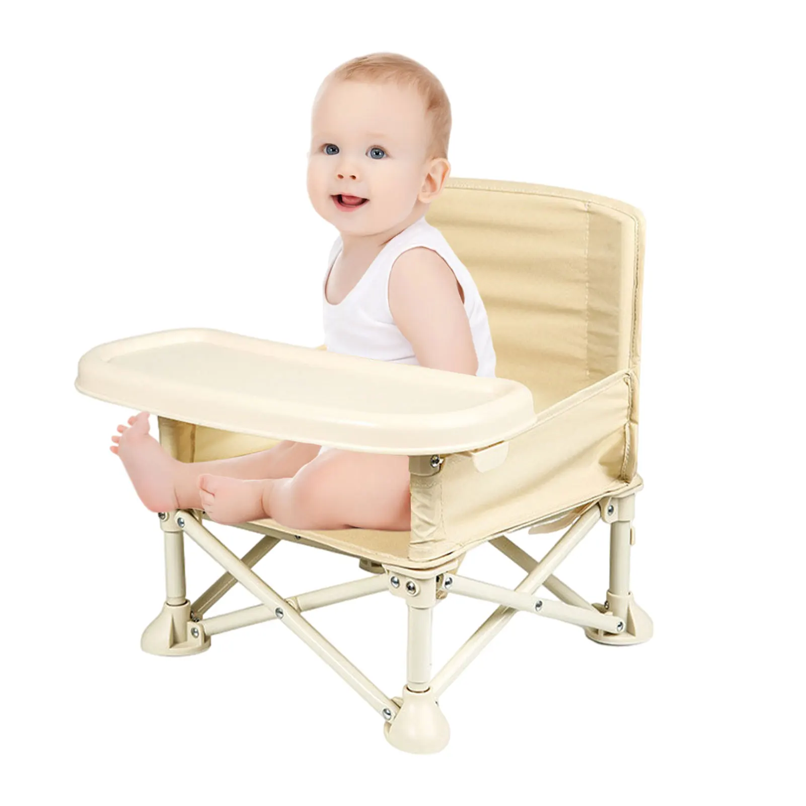 

Baby Dining Chair Foldable Travel Booster Seat With Tray Lightweight Chairs For Indoor Outdoor Use Dining Table Camping Beach