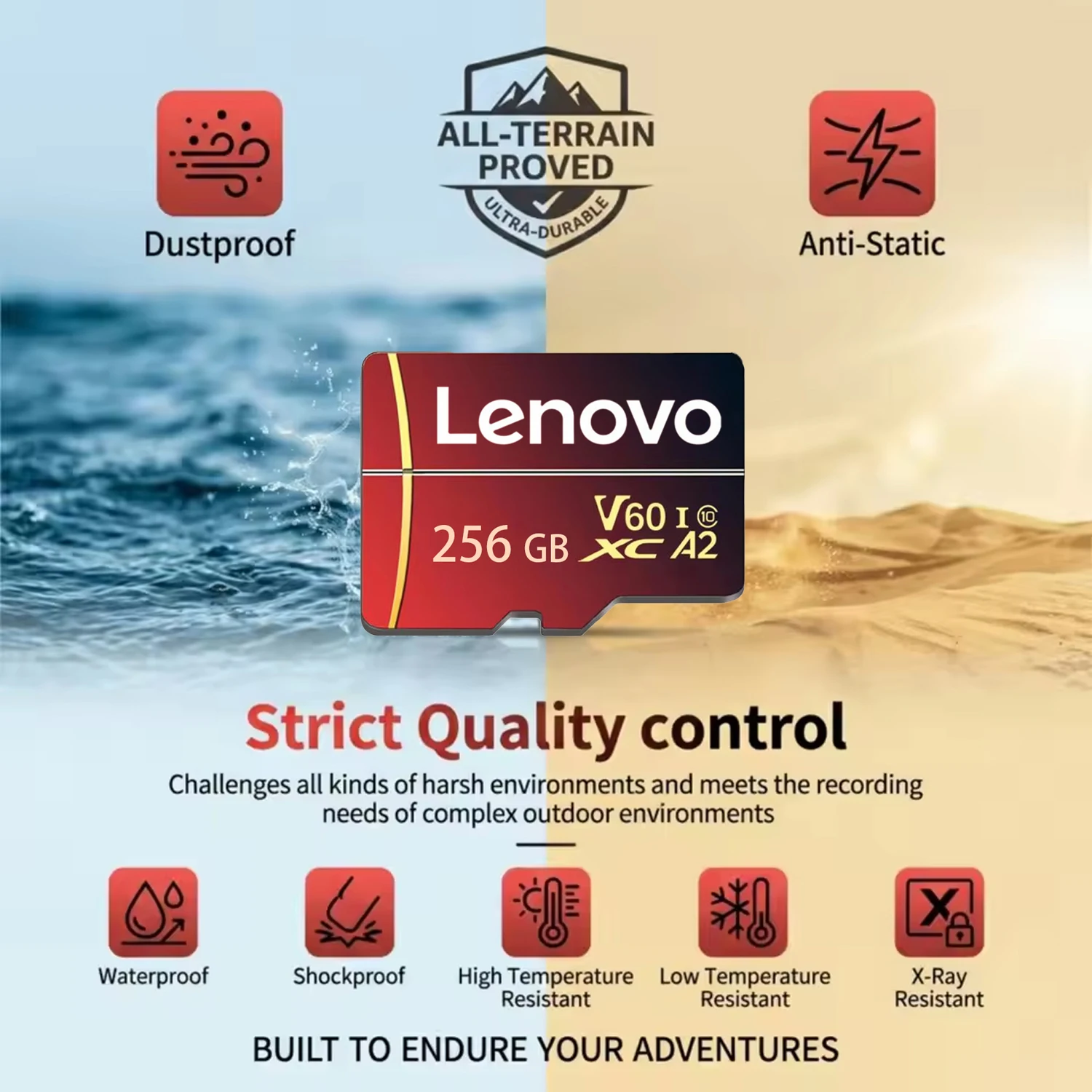Фото Карта памяти Lenovo High Endurance Video SD Card TF Card 64GB 128GB 256GB 512GB U3 V60 Micro SD Card для камер и цифровых устройств №5