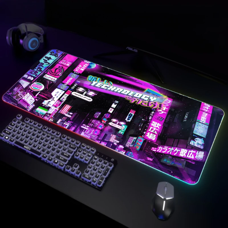 

Mousepads Colorful RGB Mousepad Large Gaming Desk Mat Luminous Mouse Pad Big LED Mouse Mat Desk Pad Backlit Keyboard Mats