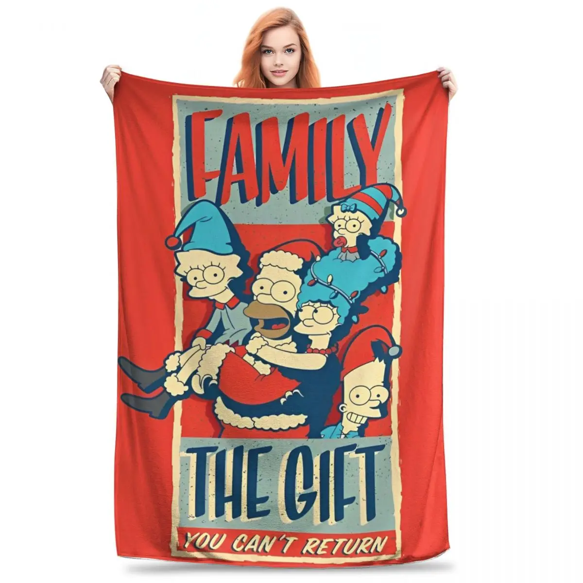 Мягкие теплые одеяла для пикника The S-Simpsons семейное одеяло в подарок фланелевое