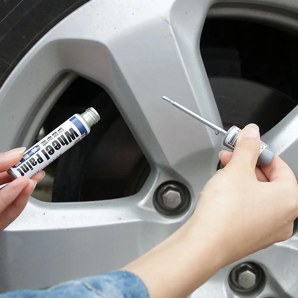 

1pcs Aluminum Alloy Wheel Hub Renovation Paint Brush Wheel Wheel Automobile Hub Hub Silver Paint Spray Repair Scratch Pen