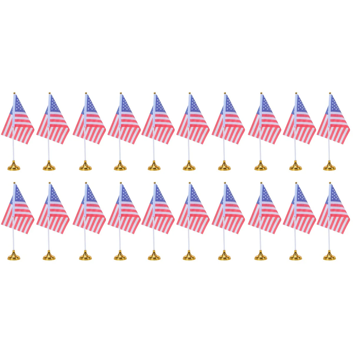 

96 Pcs Signs USA Flag Office Desktop American Small Mini National Day Stick Decor