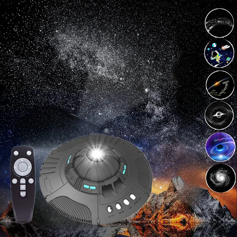 

UFO Galaxy Starry Sky Projector Night Light 360° Rotate Planetarium Star Projector Lamp For Kids Bedroom Home Birthday Gift