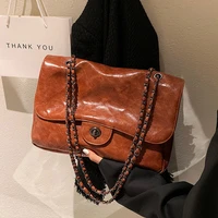 retro tote bag 2022 high quality cowhide womens bag chain luxury brand genuine leather messenger bag large capacity sholder bag