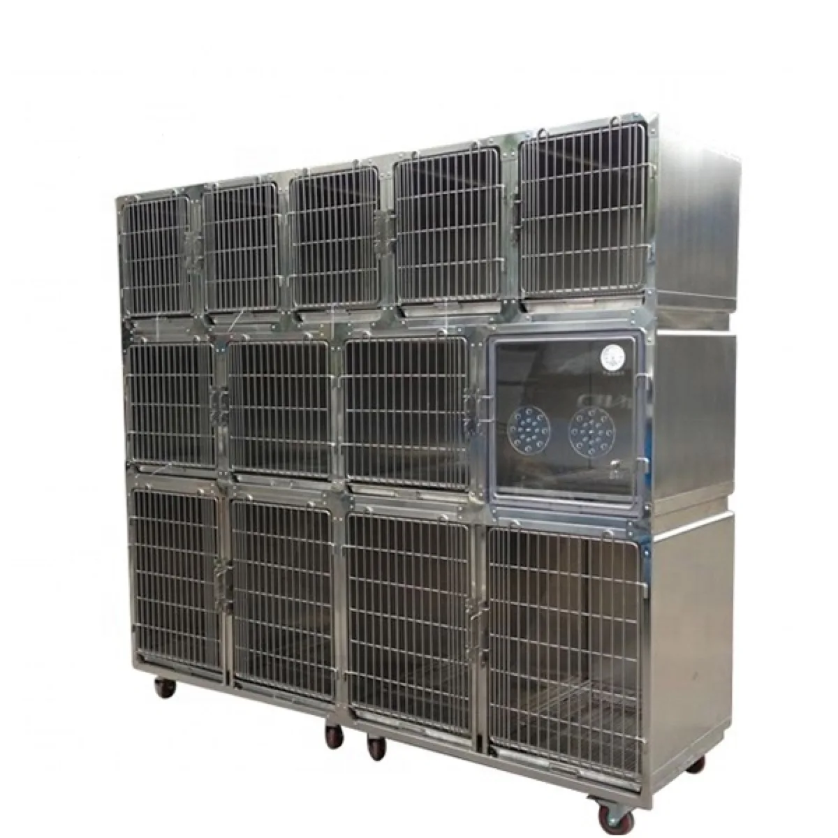 

Factory Supply Animal Cages Veterinary Stainless Steel Dog Cage Pet Display Cage