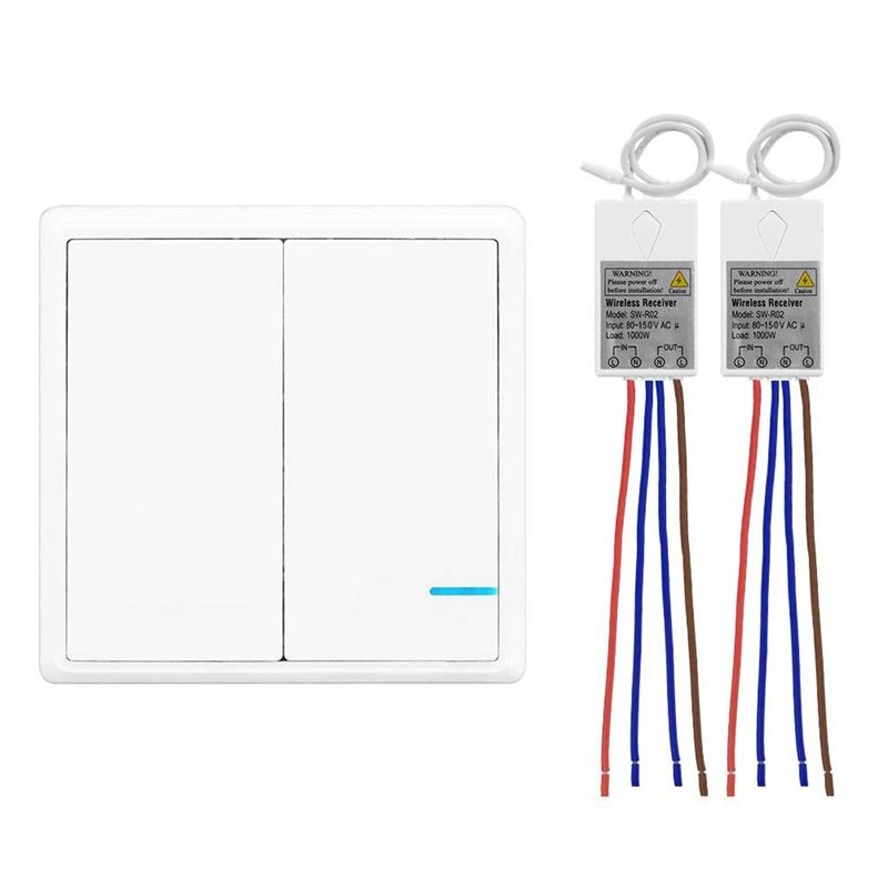 

Wireless Light Switch And Receiver Kit, Outdoor 1969Ft Indoor 130Ft, No Wiring, No Wifi, Remote Control For LED Light