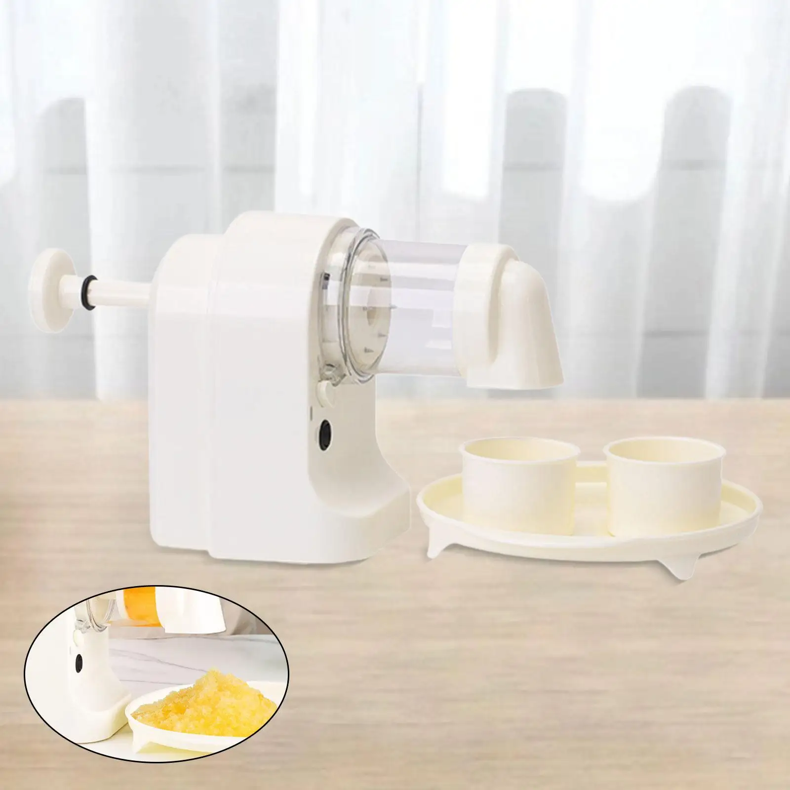 Электрическая дробилка для льда профессиональная машинка бритья с лотком