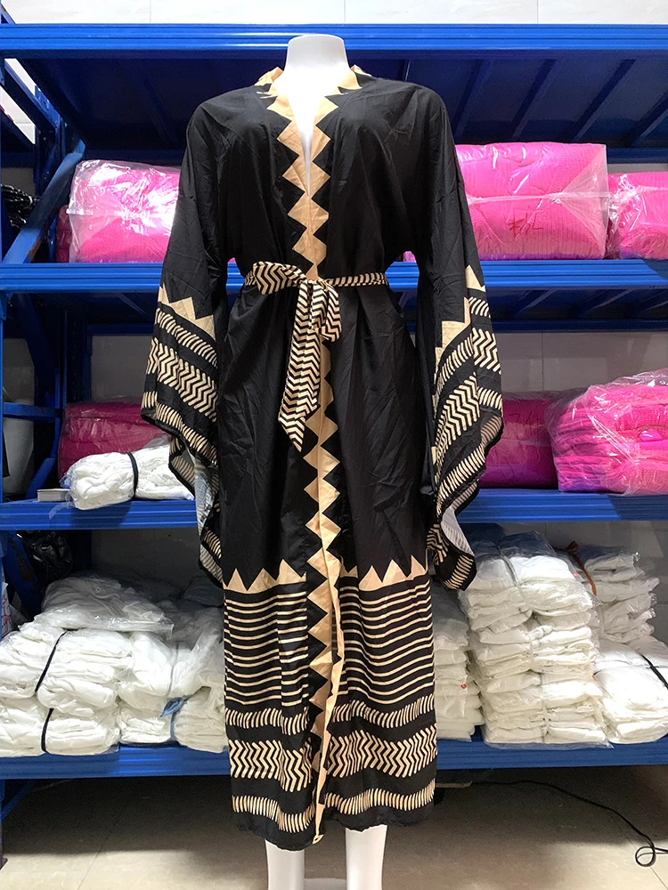 Винтажное пляжное кимоно Fitshinling в богемном стиле женский черный купальник с