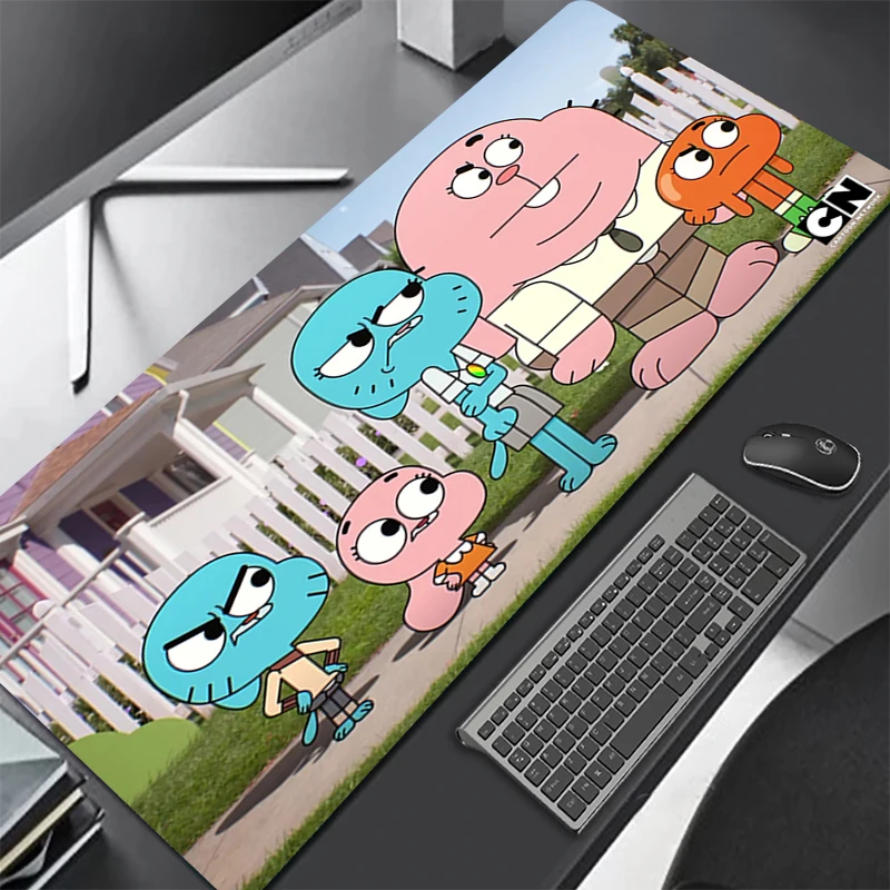 Большой настольный защитный коврик для мыши World Gumball Xxl, Игровая клавиатура, аксессуары для ПК, коврик для мыши, аниме, игровая Расширенная кл...