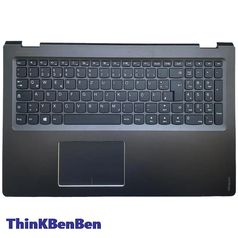 DE немецкий черный верхний чехол для клавиатуры упор рук Lenovo Flex4 1570 1580 Yoga 510 15 15ISK 15IKB