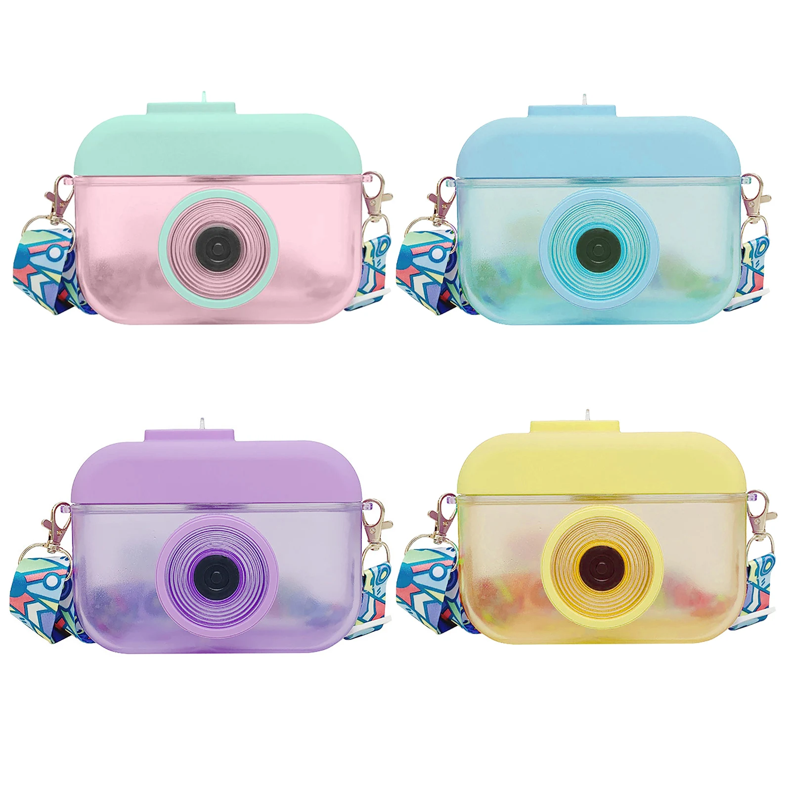 

Kawaii бутылка для воды для девочек креативная камера детская бутылка для питья с соломинкой