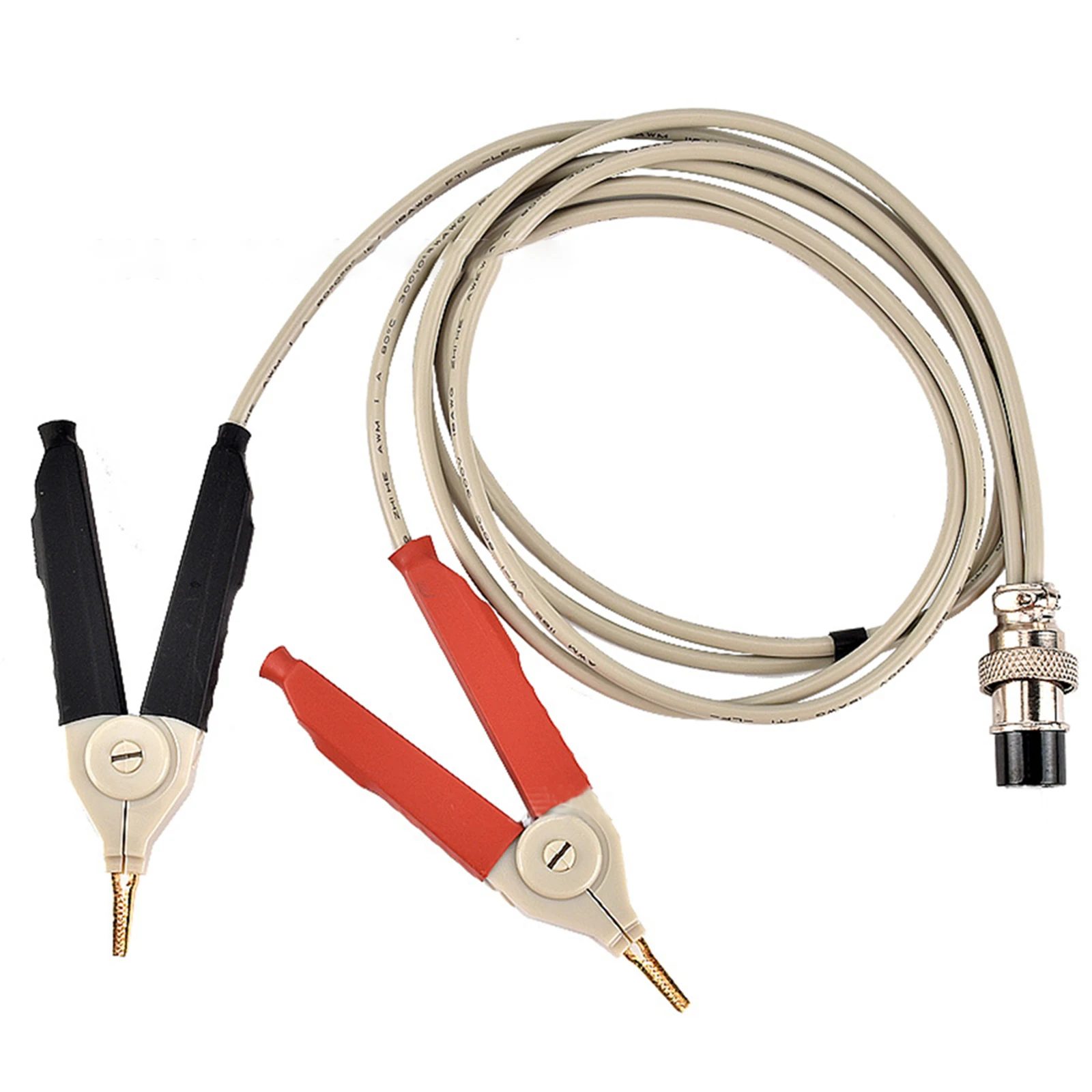 

LCR Meter Test Cable Terminal Kelvin Clip Wires 5 Pin Famale Port LCR Clip Probe Leads Component Electrical Test Alligator Clip