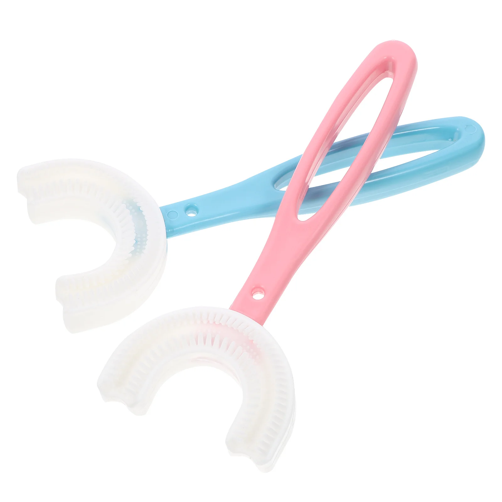 

Brush 2Pcs U- shaped Toothbrushes Cleaning Care Brushes Cleaner Tool