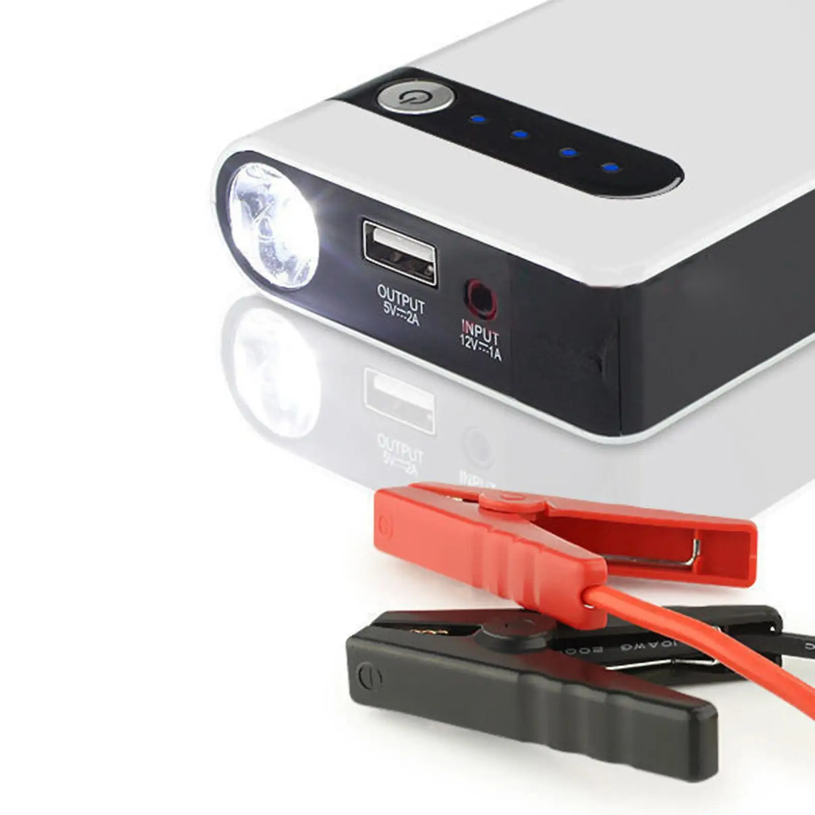 

Portable Car Jump Starter 12V 8000mAh Flashlight Laptop Phones Charger US