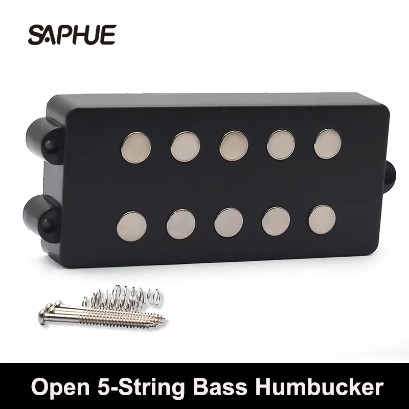 

Open 5-String Bass Guitar Pickup Double Coil Humbucker Pickup Ceramic Magnet 62MM for Music Man Style Bass Guitar Accessories