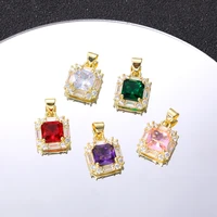 juya crystal charms dangle earrings supplies for jewelry findings components copper small pendant diy accessories handmade
