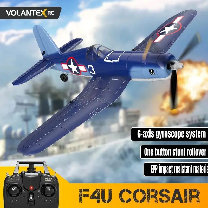 Volantex Новый F4U Corsair RC Самолет EPP пена 400 мм Wingspan 4CH 6-осевой один ключ аэробатика XPilot система стабилизации RTF самолет