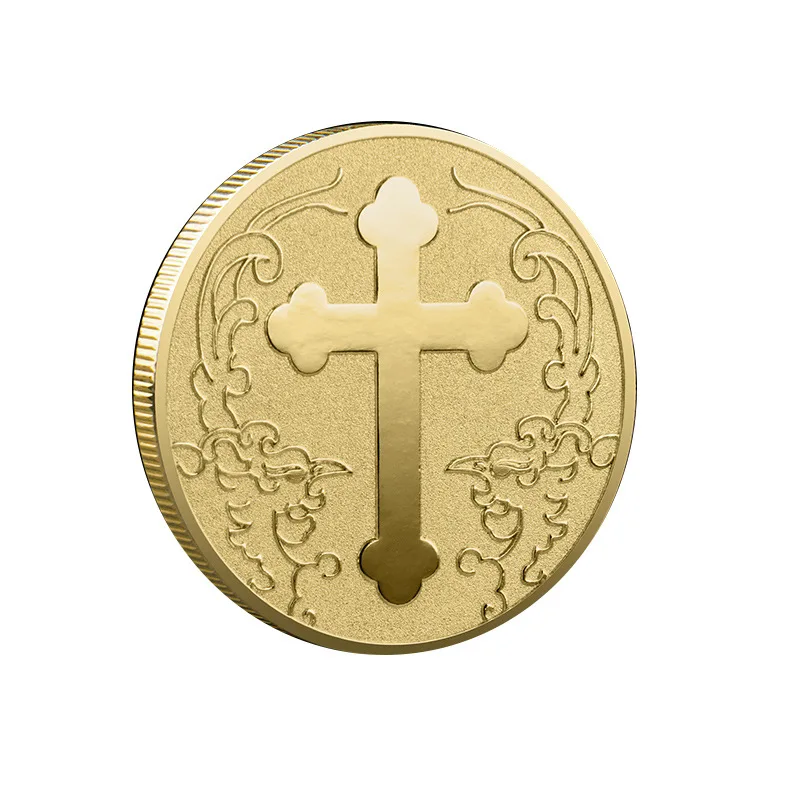 Монета с крестом прислуга Христа стюард подарков Бога сувениры коллекционный