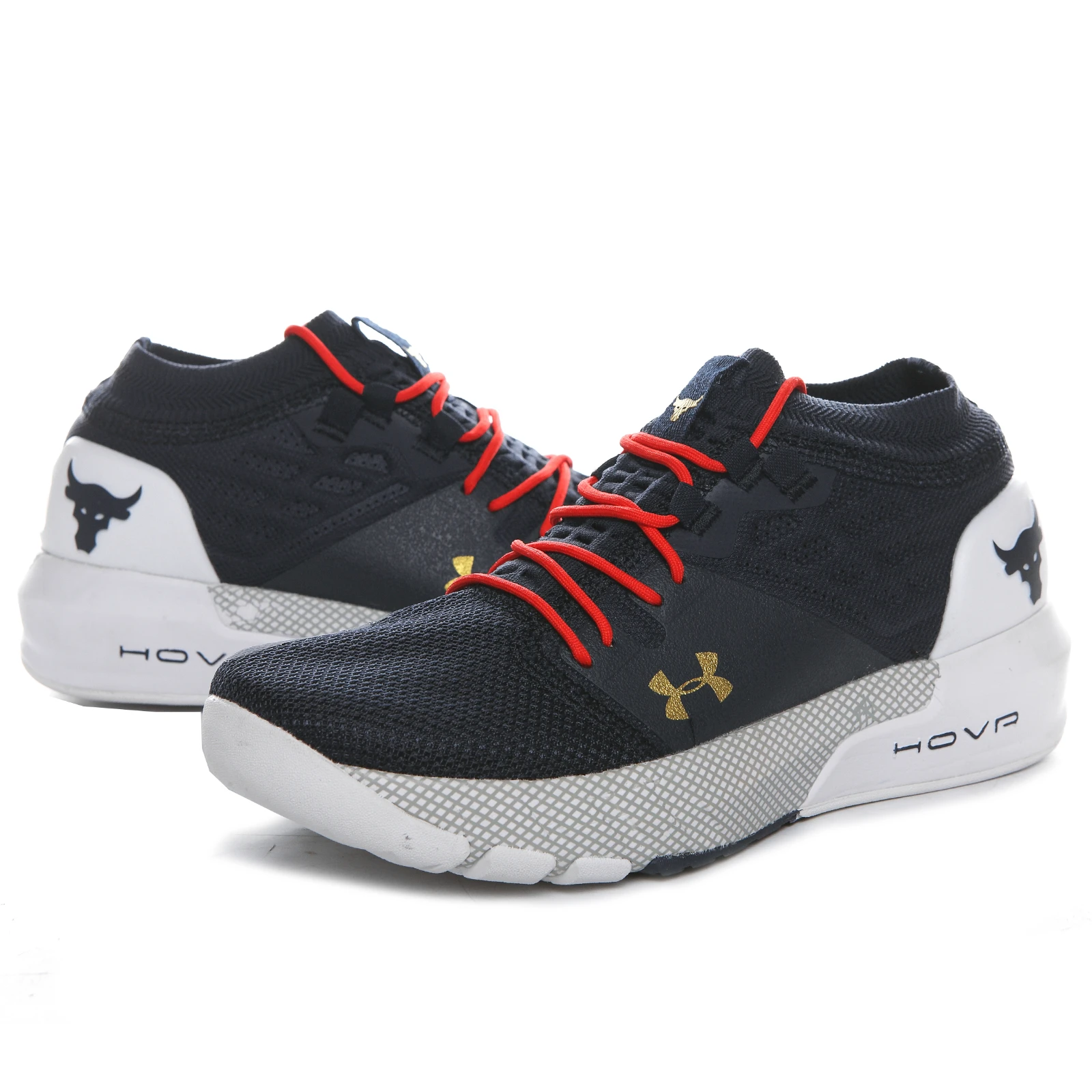 UNDER ARMOUR 2022 Men UA HOVR Project Rock 2 Bull Head Gym Running Shoes Outdoor Sports Socks Training Trainer Sneakers 40-45