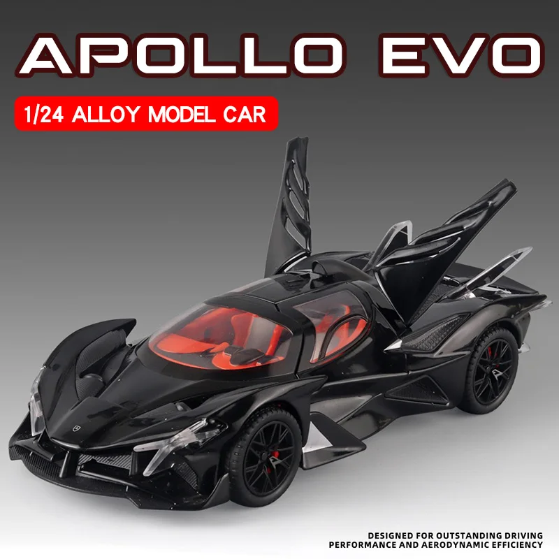 

1/24 Apollo Project EVO Bugatti Bolide Track Sports Alloy Model Car Collection Diecast Vehicle Sound Light Toy Car Kids Toy Gift