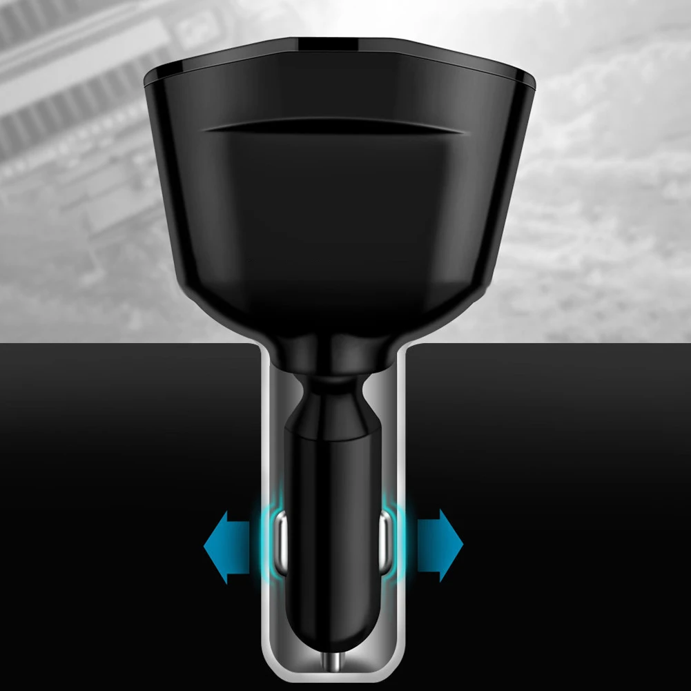 

Автомобильное зарядное устройство с двумя USB-порсветодиодный и ЖК-дисплеем