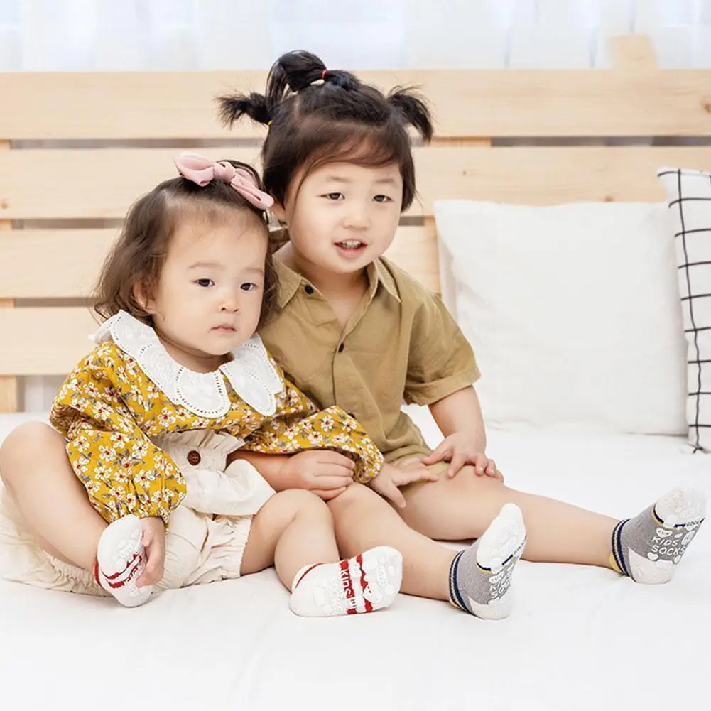 

5 пар, детские Нескользящие хлопковые носки с трехмерным дозированием