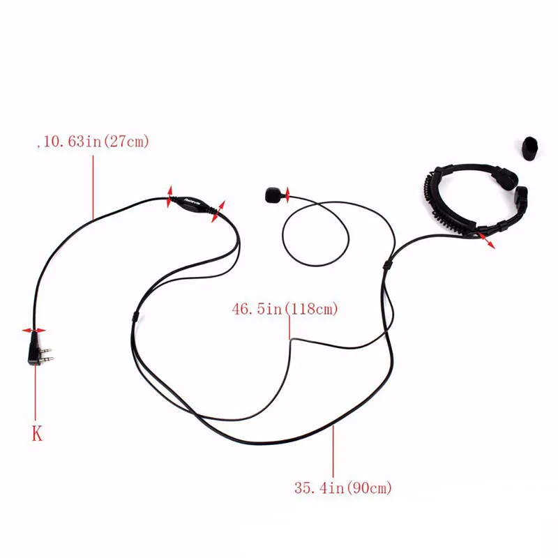

PTT Earphones Microphone Headset For Baofeng UV-5R UV-5RE 6.0*5.0mm 1pcs