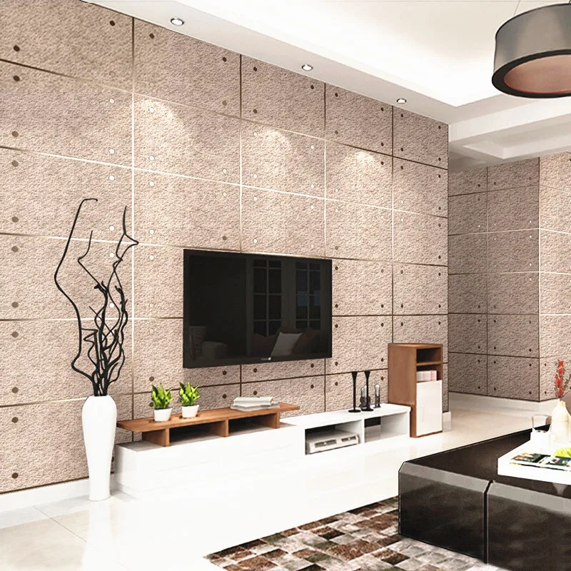 Modern Fashion 3D Imitation Marble Lattice Suede Non-woven Wallpaper Decor Restaurant Living Room TV Background Wallpaper Thick