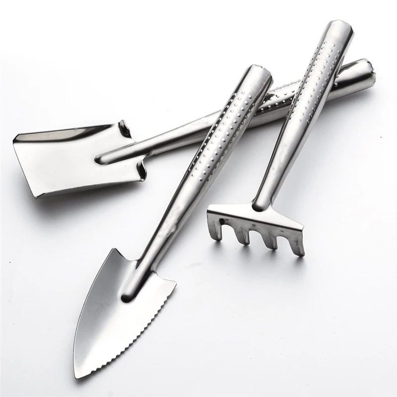 

Mini Gardening Tools Three Piece Small Shovel Rake Spade Succulent Plants Potted Flowers Garden Tools