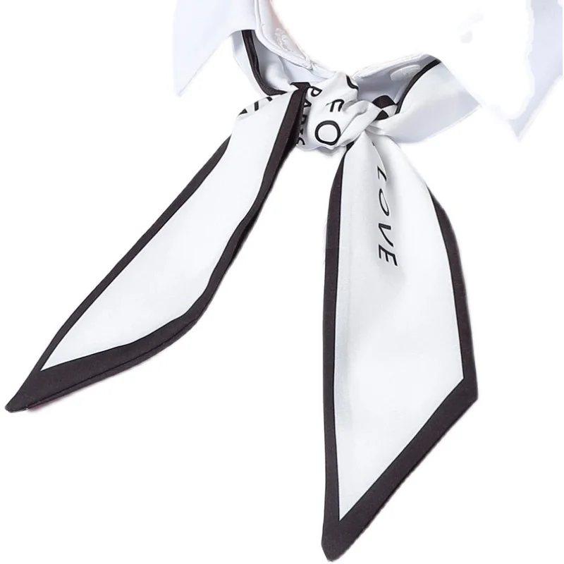 Golf Clothing Women's Clothing Accessories Fashion Elegant Small Scarf Casual White Small Scarf Bow Scarf