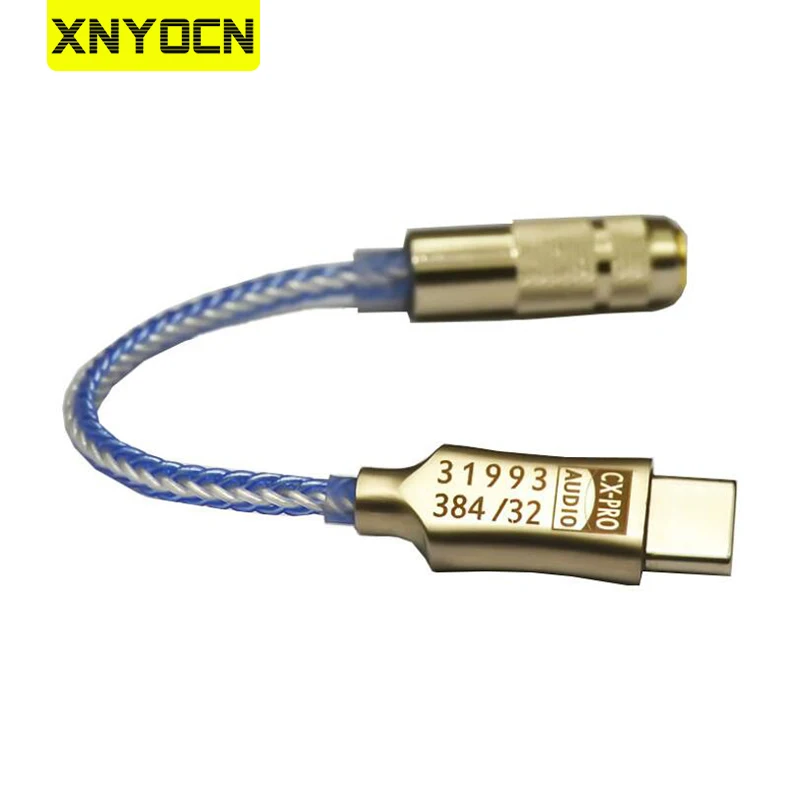 

Xnyocn cx31993 USB Type C DAC Headphone Amp 16-32Ω With 3.5mm Output SNR 125dB PCM 32b/384kHz for Android Windows10 MacBook