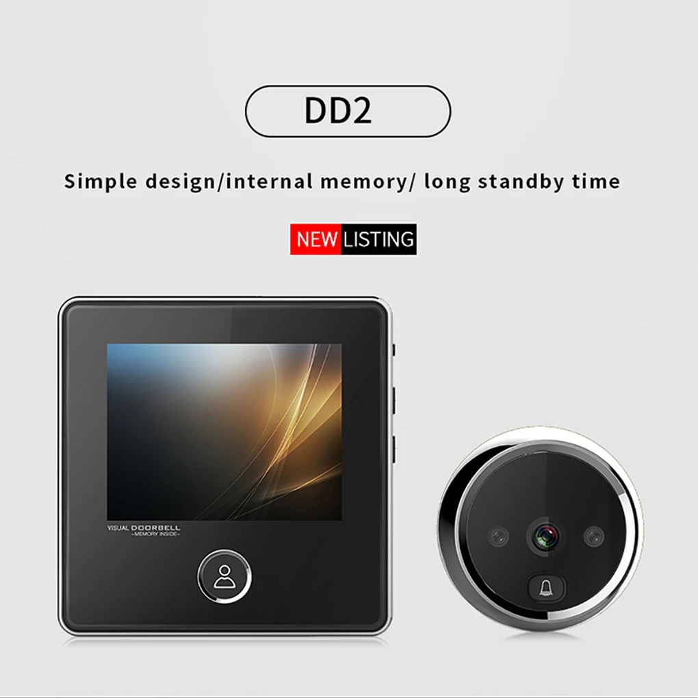 

LCD Screen Electronic Doorbells Video-eye Doors Camera Photo Recording Door Viewer Peephole Doorbell Long Time Standby
