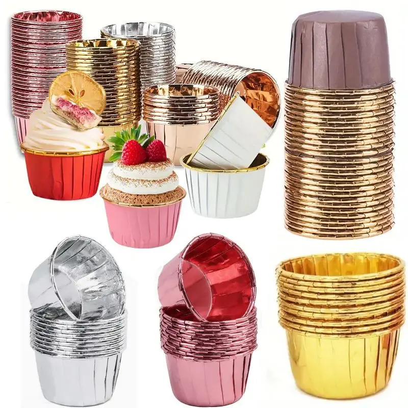 50 шт. маленькая мини-упаковка чашки для кексов бумажные обертки выпечки коробки