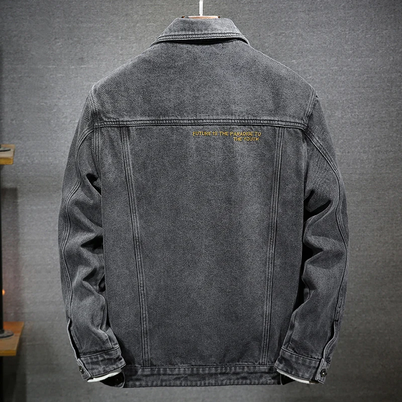 Модная мужская джинсовая куртка весна-осень 2022 Повседневная винтажная потертая