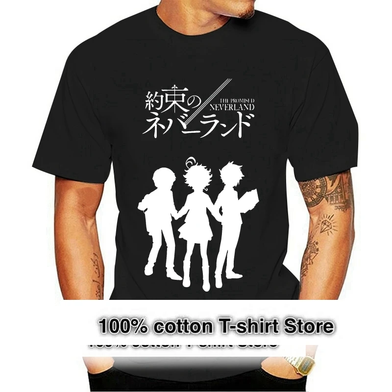 

Midnite Star Men's The Promised Neverland T Shirts Yakusoku No Neverland 100% Cotton Clothes Hipster Short Sleeve O Neck Tee
