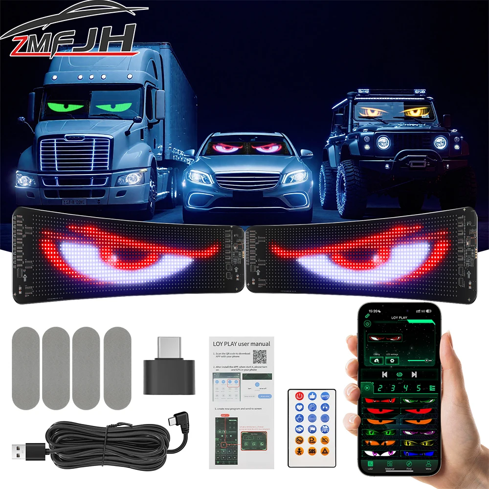 1 шт., светодиодный экран, пиксельная панель, прокрутка лобового стекла, реклама, дистанционное управление через приложение, гибкий экран для панели автомобиля, грузовика сергей анатольевич щербаков таргетированная реклама точно в яблочко