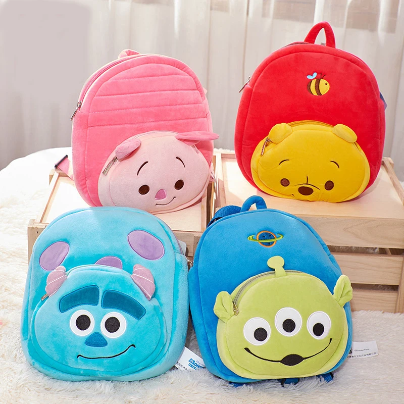

30CM Creative Anime Disney CartoonBackbag Mickey Kawaii Children's Bag Minnie Toy Stuffed Plush for Kids in Kindergarten Gifts