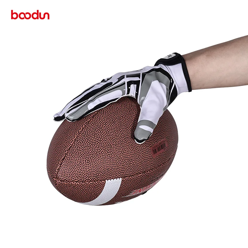 BOODUN Men Women Rugby Gloves Full Finger Breathable Anti-slip Silicone Baseball American Football Gloves Outdoor Hiking Gloves