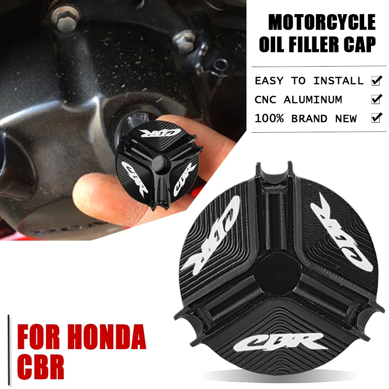 

For Honda CBR600RR CBR1000RR CBR250RR CBR 600 954 1000 RR CBR 650R 500R F2 F3 F4i Filler Cap Oil Filter Cap Accessories