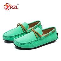 yrzl suede loafers men boat shoes slip on mocasines hombre handmade lazy shoes driving moccasins casual office flats big size 48