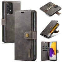 dg ming for samsung a51a71a81a12 wallet case detachable leather magnetic flip cover case for galaxy a22 a32 a52 a72 a23 a73