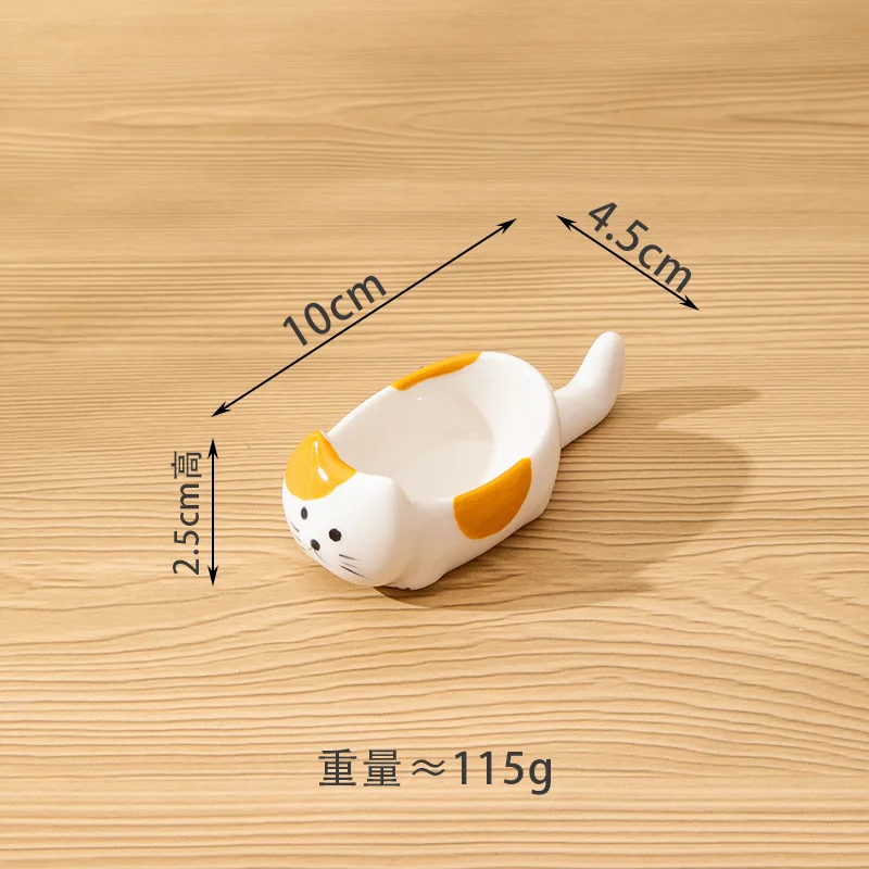 

MOONBIFFY Керамическая тарелочка для приправ с котом