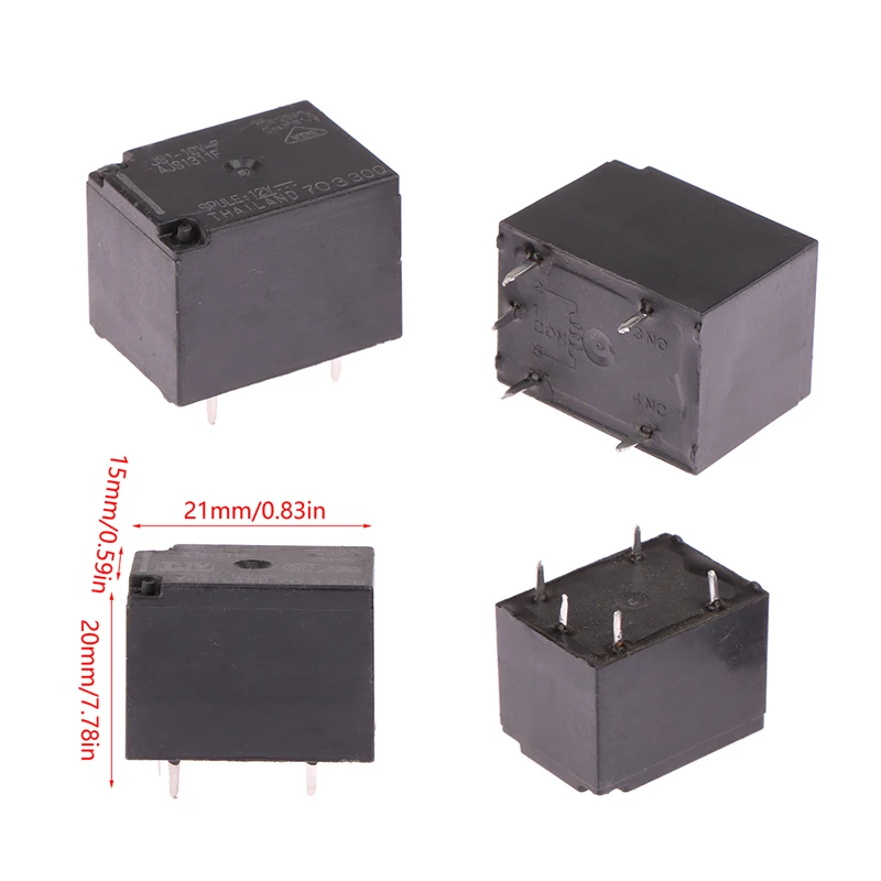 Высококачественное реле, 1 шт., 12 В постоянного тока, 10 А, 5 контактов, JS1-12V-F AJS1311F, G5LC-14 Black