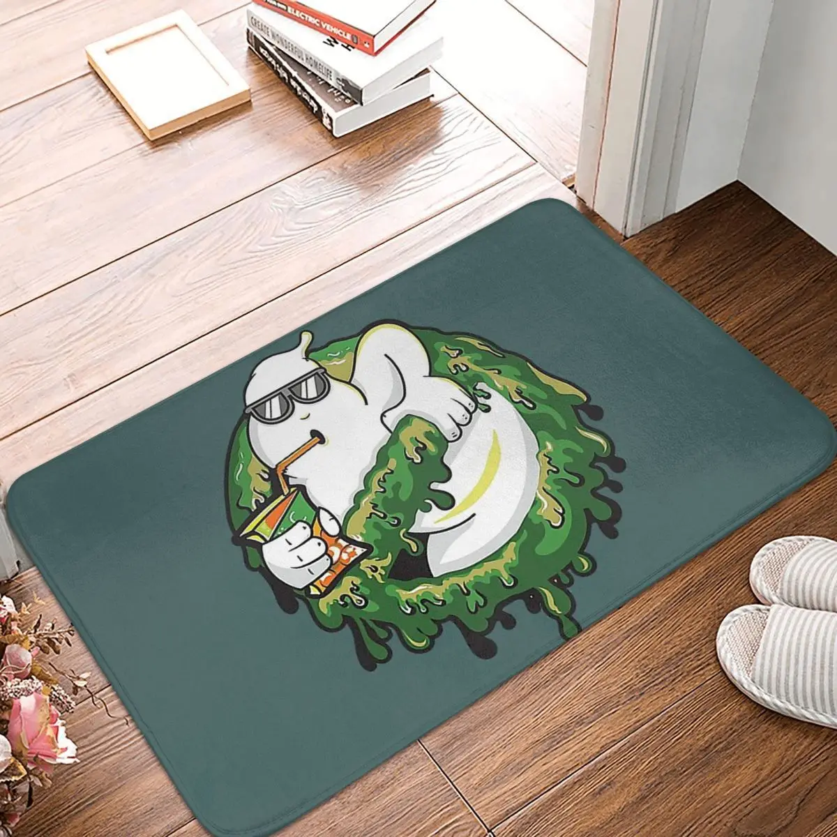

Ghostbusters Bathroom Non-Slip Carpet Ecto N Chill Flannel Mat Entrance Door Doormat Floor Decor Rug